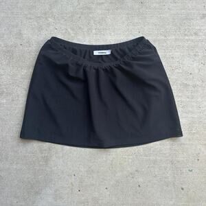 Miaou black double layer mini skirt